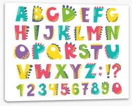 Alphabet and Numbers Stretched Canvas 482735876