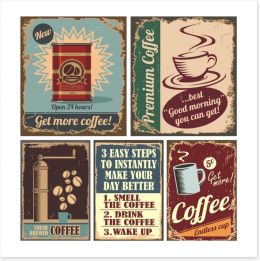 Vintage coffee sign Art Print 48325839