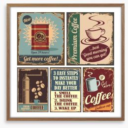 Vintage coffee sign Framed Art Print 48325839
