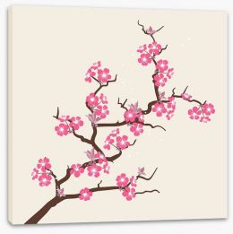 Cherry pink blossom Stretched Canvas 48413654