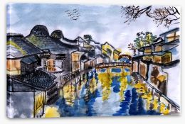 The river village Stretched Canvas 48516919