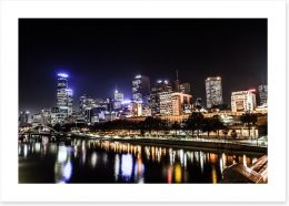 Melbourne illuminated Art Print 48579180