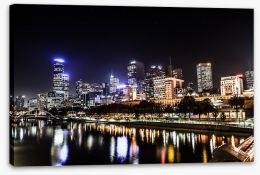 Melbourne illuminated Stretched Canvas 48579180