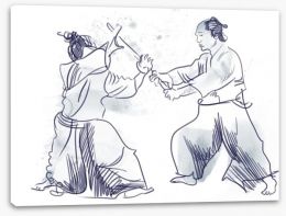 The art of Aikido Stretched Canvas 48728890