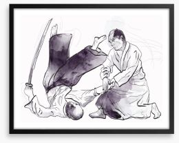 Aikido attack Framed Art Print 48733360