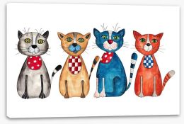 Four cats Stretched Canvas 48804287