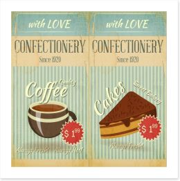 Coffee and cake Art Print 48833802