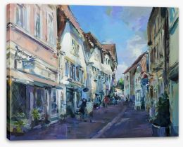 The village high street Stretched Canvas 48922204