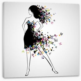 Butterfly dress Stretched Canvas 48940517