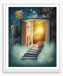 Library of dreams Framed Art Print 48999504