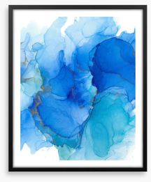 Blue bound Framed Art Print 491908463