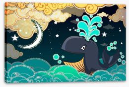 Moonlight whale Stretched Canvas 49203029
