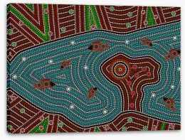 Aboriginal Art Stretched Canvas 49336453