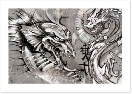 Dragons Art Print 49355394