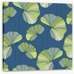 Water lily leaves Stretched Canvas 49381207