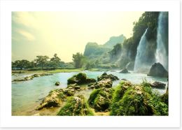 Cascade waterfalls in Vietnam