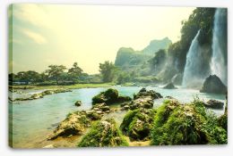 Cascade waterfalls in Vietnam Stretched Canvas 49388306