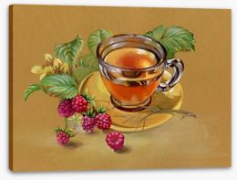 Raspberry tea Stretched Canvas 49614273
