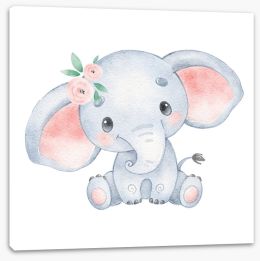 Elephants Stretched Canvas 496389607