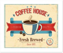 Vintage coffee house Art Print 49685209