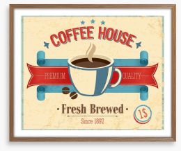 Vintage coffee house Framed Art Print 49685209