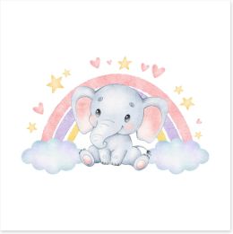 Elephants Art Print 497808337