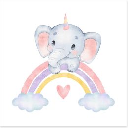 Elephants Art Print 497808348