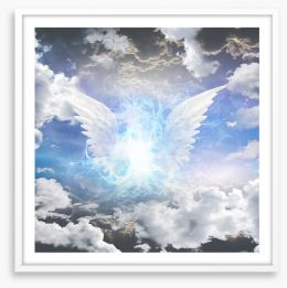 Angel in the clouds Framed Art Print 49790540