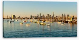 Melbourne skyline from St Kilda Stretched Canvas 49801200
