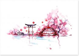 Springtime in Japan Art Print 49925306