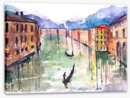 Venice watercolour Stretched Canvas 50002358
