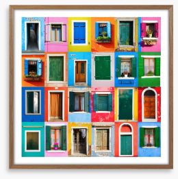 Windows of Venice Framed Art Print 50003533