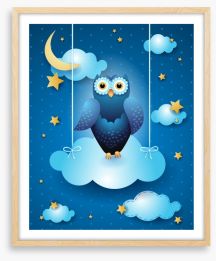 Hooty in the clouds Framed Art Print 50171218