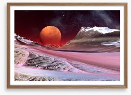 Red moon rising Framed Art Print 50195946