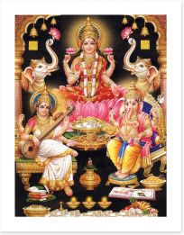 Indian goddess Maa Lakshi Art Print 5022134