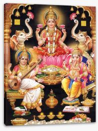Indian goddess Maa Lakshi Stretched Canvas 5022134