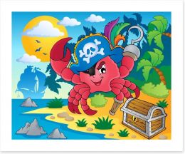 Pirate crab Art Print 50234179