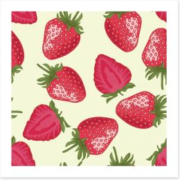 Red strawberries Art Print 50303790