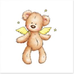 Teddy bear angel Art Print 50323377