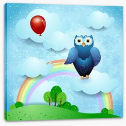 Hooty and the red balloon Stretched Canvas 50348335