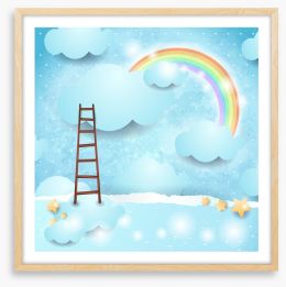 Rainbow ladder Framed Art Print 50403220