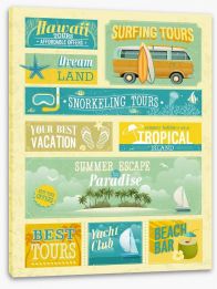 Vintage vacation Stretched Canvas 50531185