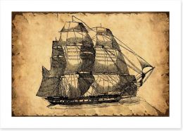 The ghost ship Art Print 50740933