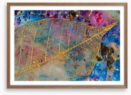 Gold filigree leaf Framed Art Print 50780055