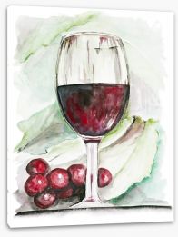 Red wine and grapes Stretched Canvas 50943594