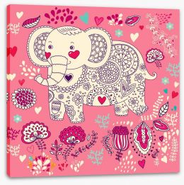 Pink elephant dream Stretched Canvas 51254468
