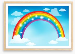 Rainbow sparkle Framed Art Print 51300240