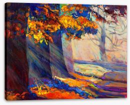 Autumn forest sunlight Stretched Canvas 51564370