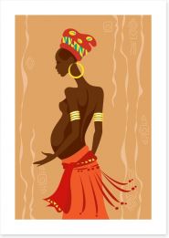 Zulu mother to be Art Print 51747037