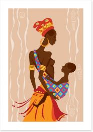 Zulu mother and child Art Print 51747168